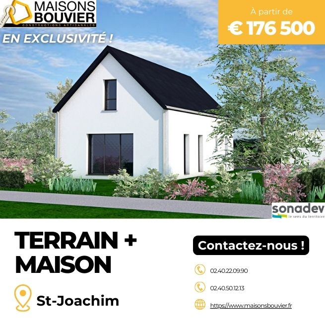 Terrain + maison à vendre à St-Joachim en Loire-Atlantique 44